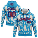 Custom Stitched Panther Blue US Navy Blue-Red 3D Pattern Design Ethnic Paisley Floral Bandana Sports Pullover Sweatshirt Hoodie