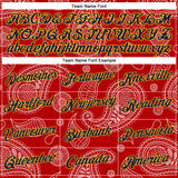 Custom Stitched Red Navy-Gold 3D Pattern Design Ethnic Paisley Floral Bandana Sports Pullover Sweatshirt Hoodie