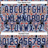 Custom Stitched Black Navy-White 3D Pattern Design Ethnic Paisley Floral Bandana Sports Pullover Sweatshirt Hoodie
