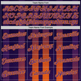 Custom Purple Orange-Bay Orange 3D Pattern Design Sunset Gradient Stripe Sportswear Performance T-Shirt