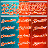 Custom Orange Blue-White 3D Pattern Design Neon Stripe Sportswear Performance T-Shirt