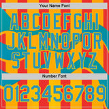 Custom Yellow Panther Blue-Red 3D Pattern Design Color Block Stripe Sportswear Performance T-Shirt