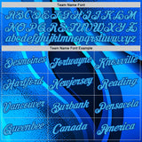 Custom Blue Sky Blue-Royal 3D Pattern Design France Wave Gradient Sportswear Performance T-Shirt