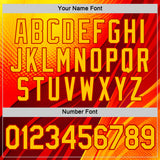 Custom Red Yellow 3D Pattern Design Spain Wave Gradient Sportswear Performance T-Shirt