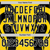 Custom Yellow Black-White 3D Pattern Design Germany Color Block Sportswear Performance T-Shirt