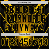 Custom Black Yellow 3D Pattern Design Germany Color Block Sportswear Performance T-Shirt