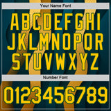 Custom Blue Yellow-Green 3D Pattern Design Color Block Sportswear Performance T-Shirt