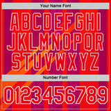 Custom Red Fire Red-White 3D Pattern Design Neon Stripe Sportswear Performance T-Shirt