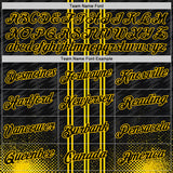 Custom Black Yellow 3D Pattern Design Germany Stripe Sport Wear Performance T-Shirt
