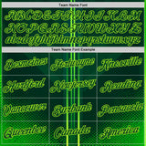 Custom Green Neon Green 3D Pattern Design Gradient Stripe Sport Wear Performance T-Shirt