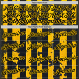 Custom Yellow Black 3D Pattern Design Stripe Sport Wear Performance T-Shirt