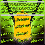 Custom Green Neon Green Yellow-Black 3D Pattern Design Color Block Arrow Sport Wear Performance T-Shirt