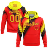 Custom Stitched Red Yellow-Black 3D Pattern Design Germany Inspired Abstract Geometric Honeycomb Shape Sports Wear Pullover Sweatshirt Hoodie