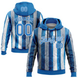 Custom Stitched Blue Powder Blue-White 3D Pattern Design Argentine Inspired Sun And Moon Sports Wear Pullover Sweatshirt Hoodie