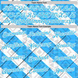 Custom Stitched White Sky Blue Black-Blue 3D Pattern Design Argentine Inspired Geometric Tribal Shape Sports Wear Pullover Sweatshirt Hoodie