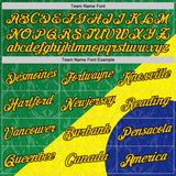 Custom Stitched Green Yellow Blue-Black 3D Pattern Design Brazil Inspired Subtle Sports Wear Pullover Sweatshirt Hoodie