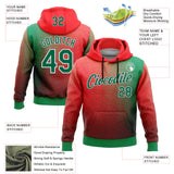 Custom Stitched Red Kelly Green-White 3D Pattern Design Mexico Subtle Sports Wear Pullover Sweatshirt Hoodie