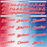 Custom Stitched White Fire Red-Blue 3D Pattern Design American Inspired Gradien Geometric Honeycomb Shape Sports Wear Pullover Sweatshirt Hoodie