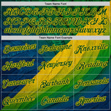 Custom Stitched Yellow Green 3D Pattern Design Brazil Inspired Tribal Sports Wear Pullover Sweatshirt Hoodie