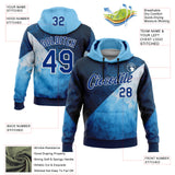 Custom Stitched Blue Royal-White 3D Pattern Design Argentine Inspired Geometric Tribal Watercolor Sports Wear Pullover Sweatshirt Hoodie