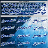 Custom Stitched Blue Royal-White 3D Pattern Design Argentine Inspired Geometric Tribal Watercolor Sports Wear Pullover Sweatshirt Hoodie