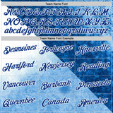 Custom Stitched Blue Royal-White 3D Pattern Design Argentine Inspired Geometric Floral Watercolor Sports Wear Pullover Sweatshirt Hoodie
