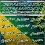 Custom Stitched Yellow Green-White 3D Pattern Design Brazil Inspired Tribal Sports Wear Pullover Sweatshirt Hoodie