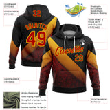 Custom Stitched Black Red-Yellow 3D Pattern Design Germany Inspired Geometric Tribal Sports Wear Pullover Sweatshirt Hoodie