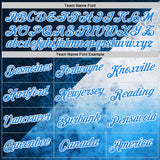 Custom Stitched Blue Powder Blue-White 3D Pattern Design Argentine Inspired Geometric Tribal Watercolor Sports Wear Pullover Sweatshirt Hoodie
