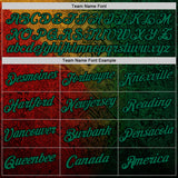 Custom Stitched Yellow Kelly Green Red-Black 3D Pattern Design Brazil Mexico Inspired Geometric Tribal Sports Wear Pullover Sweatshirt Hoodie