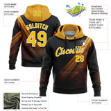 Custom Stitched Black Yellow-White 3D Pattern Design Germany Inspired Tribal Sports Wear Pullover Sweatshirt Hoodie
