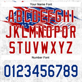 Custom Stitched White Royal-Red 3D American Flag Retro Distressed Grunge Sports Pullover Sweatshirt Hoodie