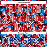 Custom Stitched Black Royal Red-White 3D American Flag Retro Distressed Grunge Sports Pullover Sweatshirt Hoodie