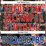 Custom Stitched Black Royal Red-White 3D American Flag Retro Distressed Grunge Sports Pullover Sweatshirt Hoodie