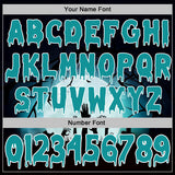 Custom Black Teal-White 3D Halloween Zombies Spooky Sports Pullover Sweatshirt Hoodie