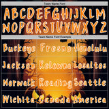 Custom Black Bay Orange Yellow-White 3D Halloween Pumpkin Spooky Sports Pullover Sweatshirt Hoodie
