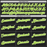 Custom Stitched Black Neon Green-White 3D Pattern Design Abstract Brush Stroke Sports Pullover Sweatshirt Hoodie