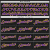 Custom Stitched Black Purple-Old Gold 3D Pattern Design Abstract Brush Stroke Sports Pullover Sweatshirt Hoodie