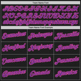 Custom Stitched Black Purple-Pink 3D Pattern Design Abstract Brush Stroke Sports Pullover Sweatshirt Hoodie