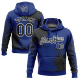 Custom Stitched Royal Black-White 3D Pattern Design Abstract Brush Stroke Sports Pullover Sweatshirt Hoodie