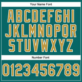 Custom Stitched Teal Old Gold-White 3D Pattern Design Abstract Brush Stroke Sports Pullover Sweatshirt Hoodie