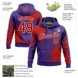Custom Stitched Purple Red-White 3D Pattern Design Abstract Brush Stroke Sports Pullover Sweatshirt Hoodie
