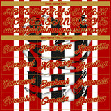 Custom Stitched Red White Black-Old Gold 3D Pattern Design Stripe Sports Pullover Sweatshirt Hoodie
