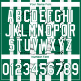 Custom Stitched Kelly Green White 3D Pattern Design Stripe Sports Pullover Sweatshirt Hoodie