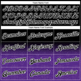 Custom Stitched Black Purple-White 3D Pattern Design Fade Floral Sports Pullover Sweatshirt Hoodie