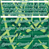 Custom Stitched Green Kelly Green-White 3D Pattern Design Geometric Shape Sports Pullover Sweatshirt Hoodie