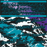 Custom Stitched Black Purple Teal-White 3D Pattern Design Splash Sports Pullover Sweatshirt Hoodie