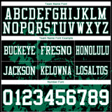 Custom Black White-Kelly Green 3D Pattern Splash Authentic Football Jersey