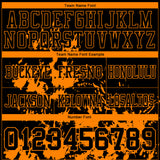 Custom Black Bay Orange 3D Pattern Splash Authentic Football Jersey