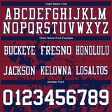 Custom Crimson White-Navy 3D Pattern Splash Authentic Football Jersey